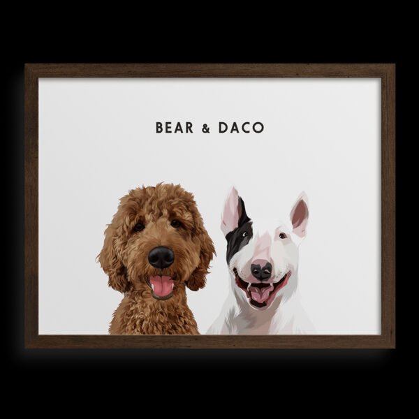 Custom Two Pet Portrait