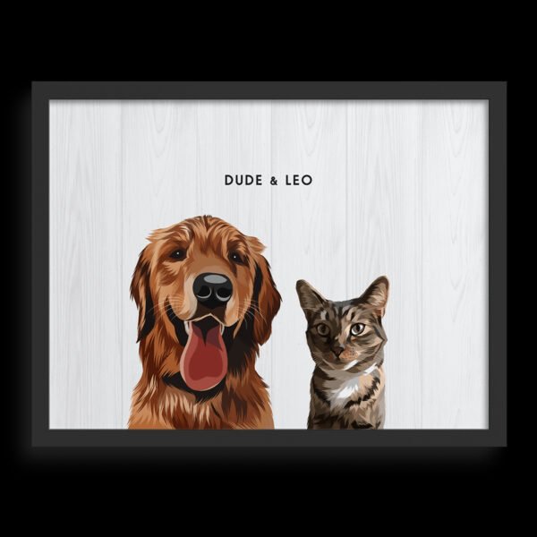 Custom Two Pet Portrait
