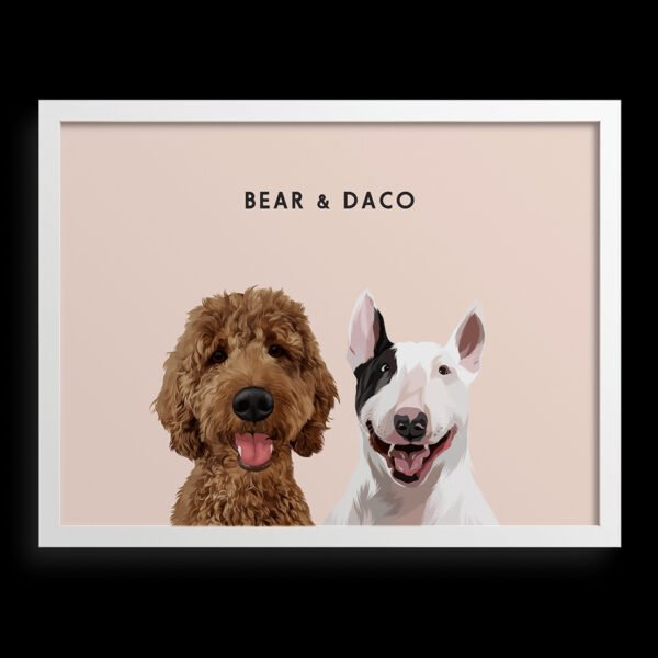 Custom Two Pet Portrait