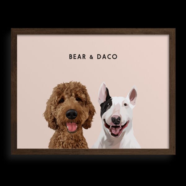 Custom Two Pet Portrait