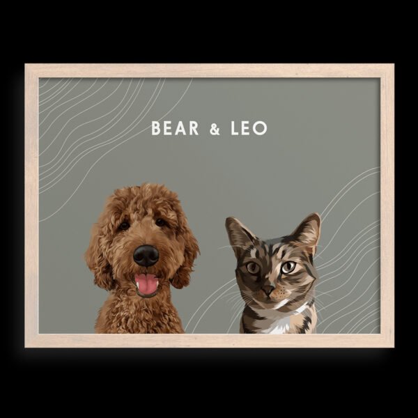 Custom Two Pet Portrait