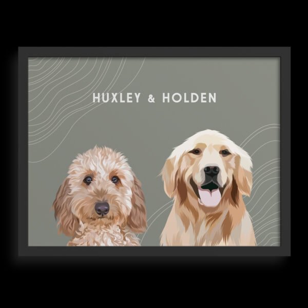 Custom Two Pet Portrait
