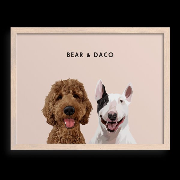 Custom Two Pet Portrait