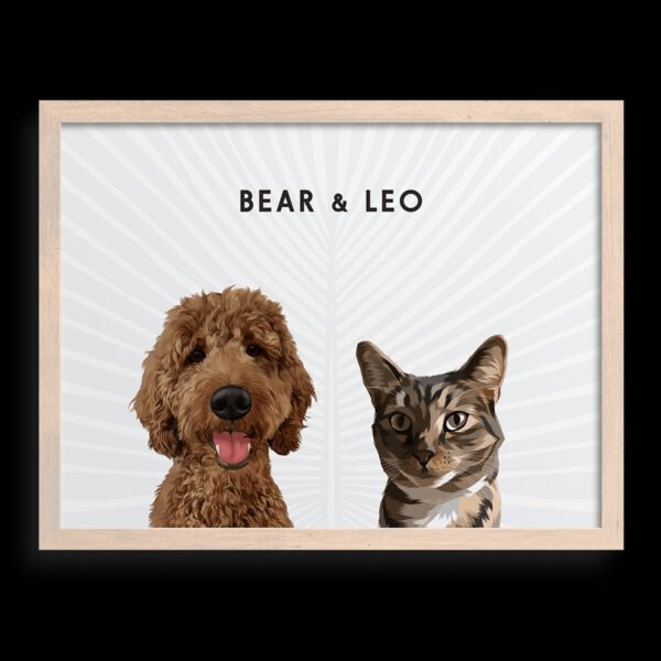 Custom Two Pet Portrait