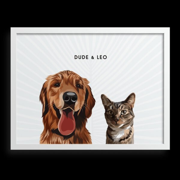 Custom Two Pet Portrait
