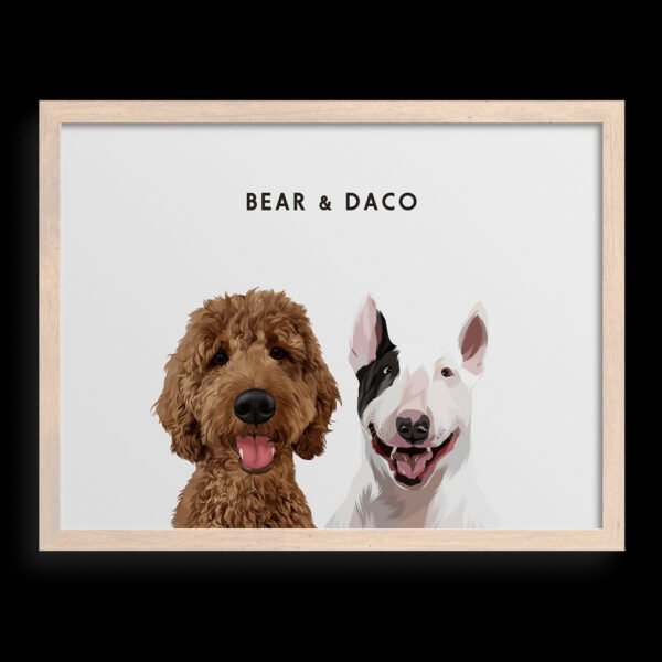 Custom Two Pet Portrait