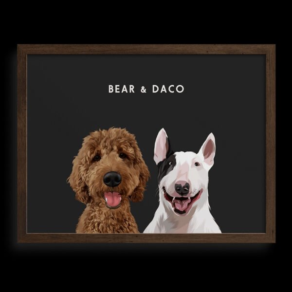 Custom Two Pet Portrait