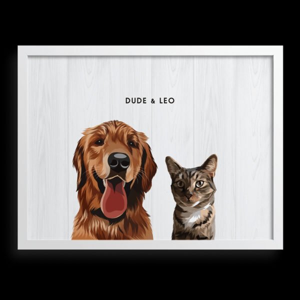 Custom Two Pet Portrait