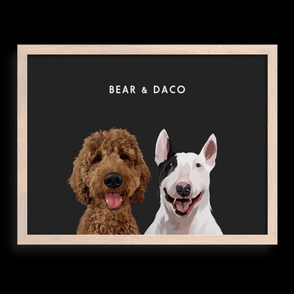 Custom Two Pet Portrait