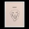 Custom One Pet Line Drawing Portrait