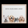 Custom Four Pet Portrait