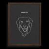 Custom One Pet Line Drawing Portrait