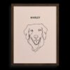 Custom One Pet Line Drawing Portrait