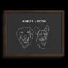 Custom Two Pet Line Drawing Portrait
