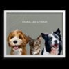 Custom Three Pet Portrait
