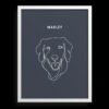 Custom One Pet Line Drawing Portrait