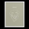 Custom One Pet Line Drawing Portrait