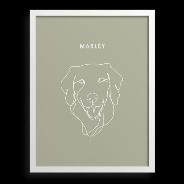 Custom One Pet Line Drawing Portrait