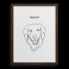 Custom One Pet Line Drawing Portrait