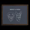 Custom Two Pet Line Drawing Portrait