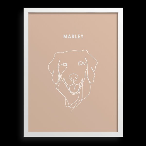 Custom One Pet Line Drawing Portrait