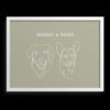 Custom Two Pet Line Drawing Portrait