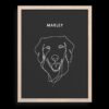 Custom One Pet Line Drawing Portrait