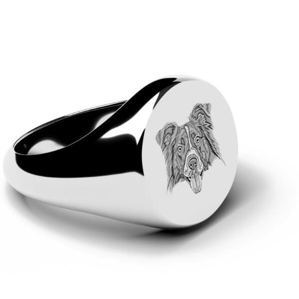 Custom Engraved Pet Portrait Ring
