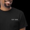 Cat Dad Embroidered T-Shirt